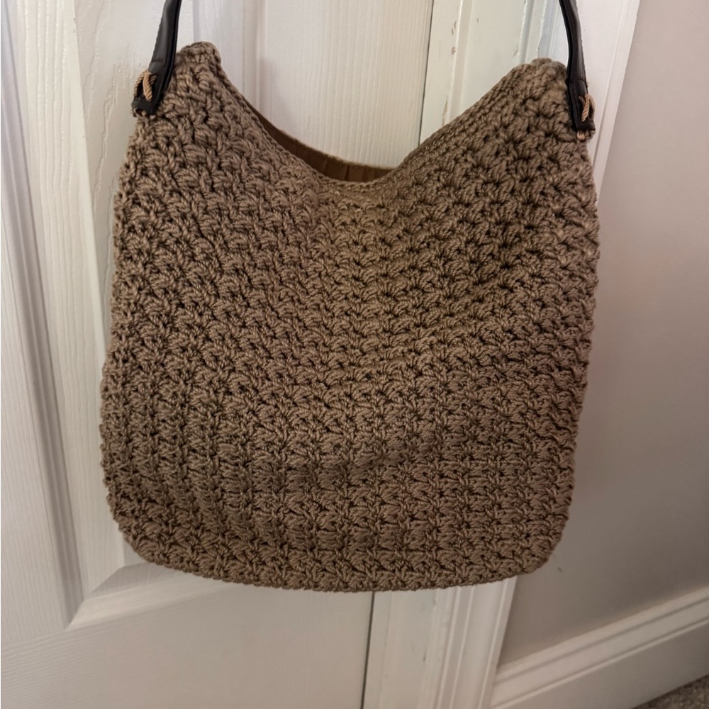 The Sak Brown Woven Hobo Bag